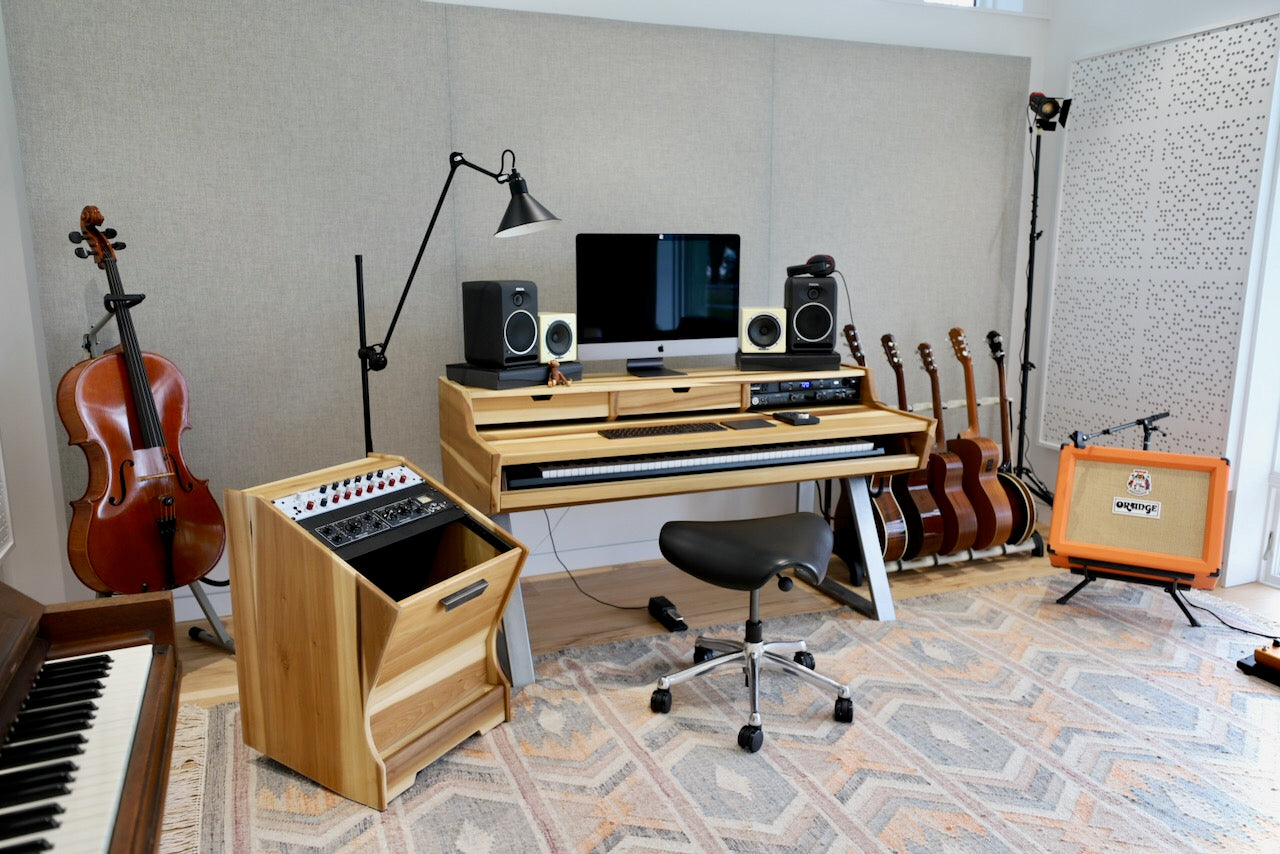 Monkwood VX88 Studio Desk in Sun Tanned Poplar