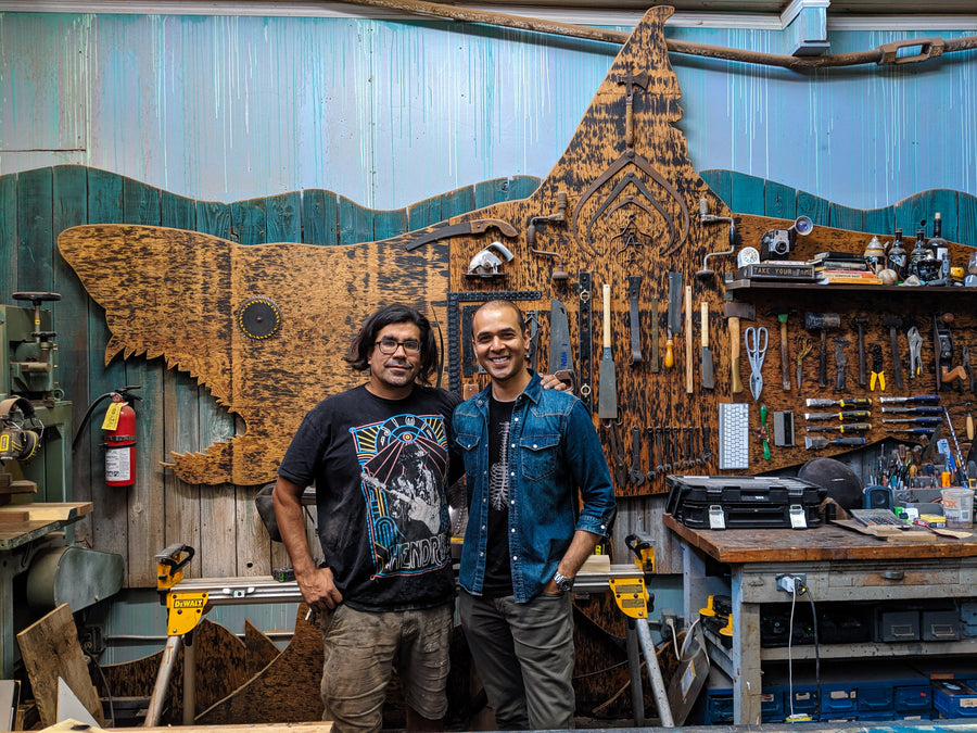 The beginning of a beautiful collaboration — Sanjay and Dharti visit Monkwood Studios for the first time and learn some secrets of the studio.