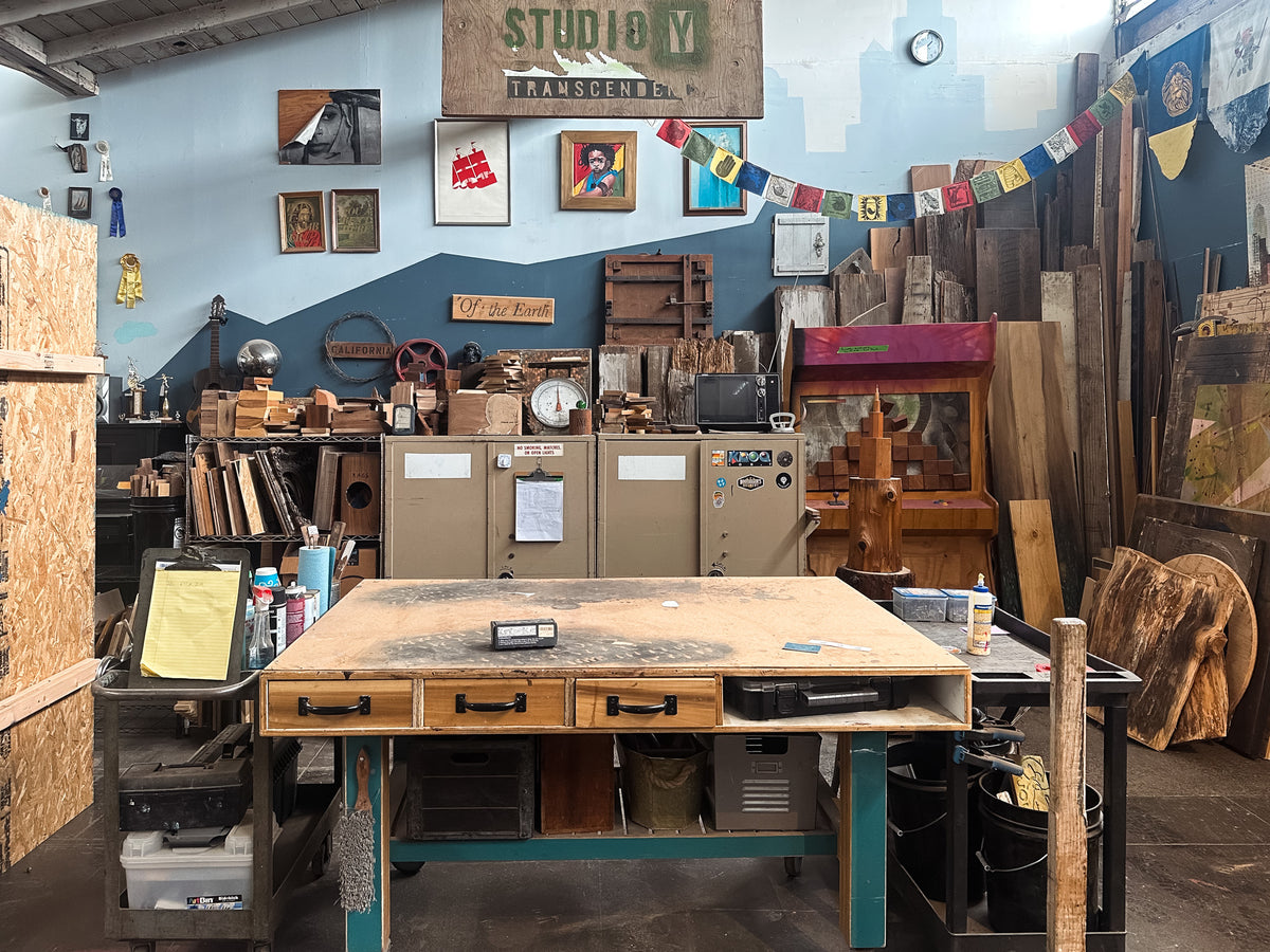 Wood and Art supplies in Studio Y
